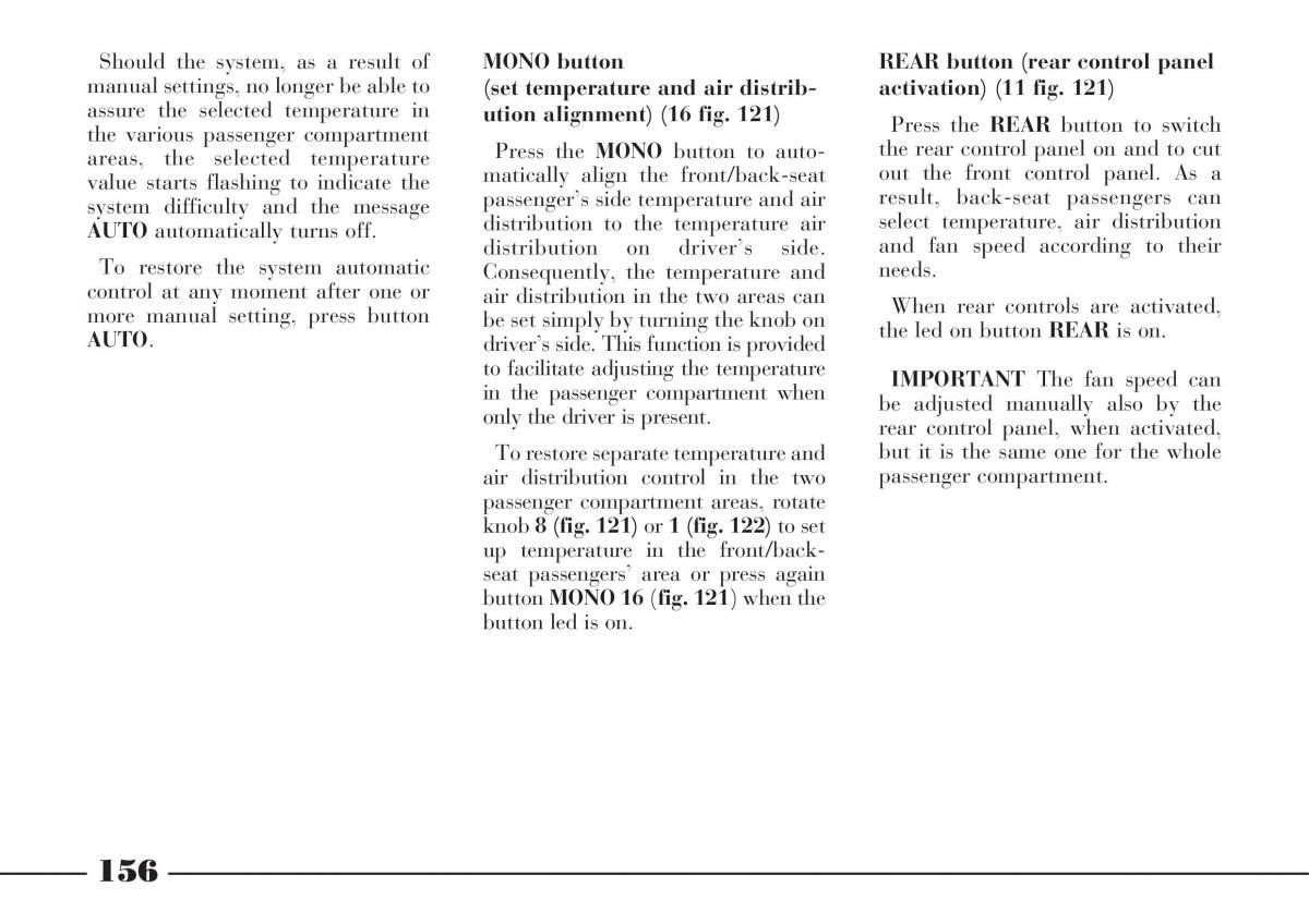 instrukcja obsługi Lancia Thesis Lancia Thesis owners manual / page 157