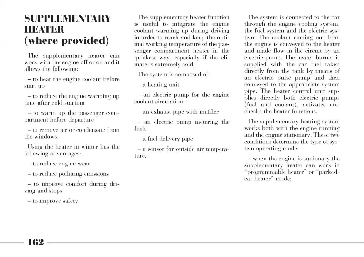 instrukcja obsługi Lancia Thesis Lancia Thesis owners manual / page 163