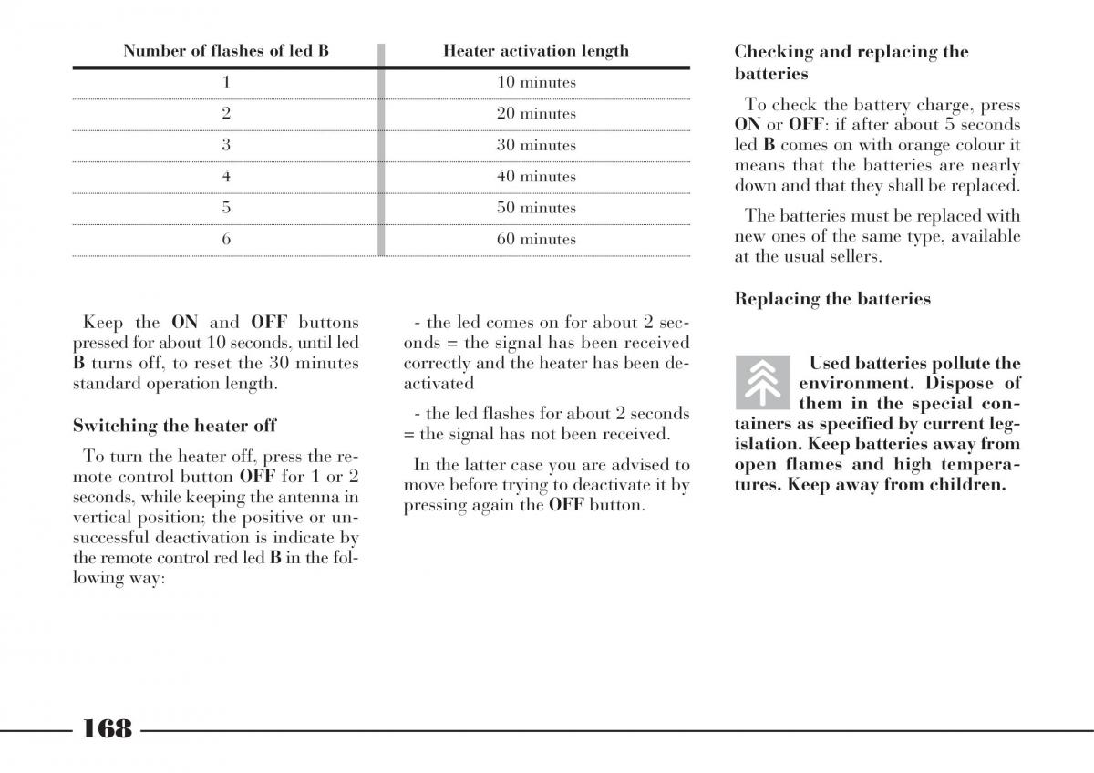 instrukcja obsługi Lancia Thesis Lancia Thesis owners manual / page 169