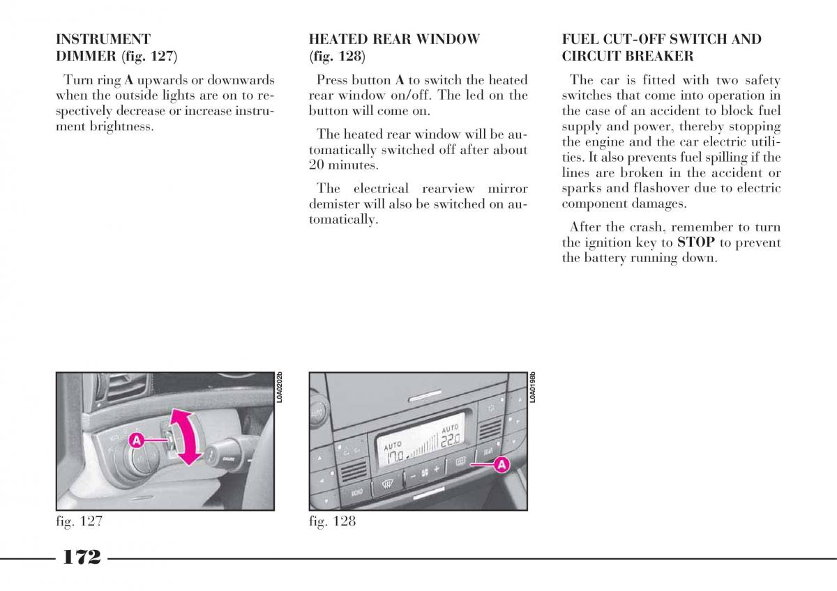 instrukcja obsługi Lancia Thesis Lancia Thesis owners manual / page 173