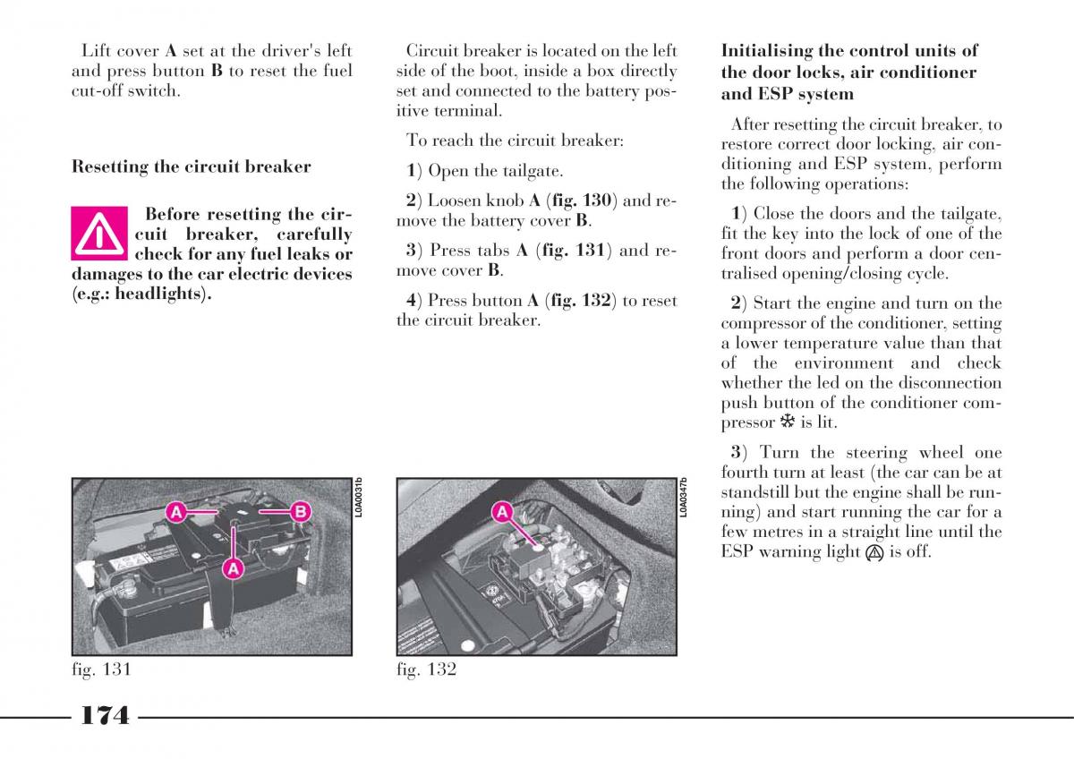 instrukcja obsługi Lancia Thesis Lancia Thesis owners manual / page 175