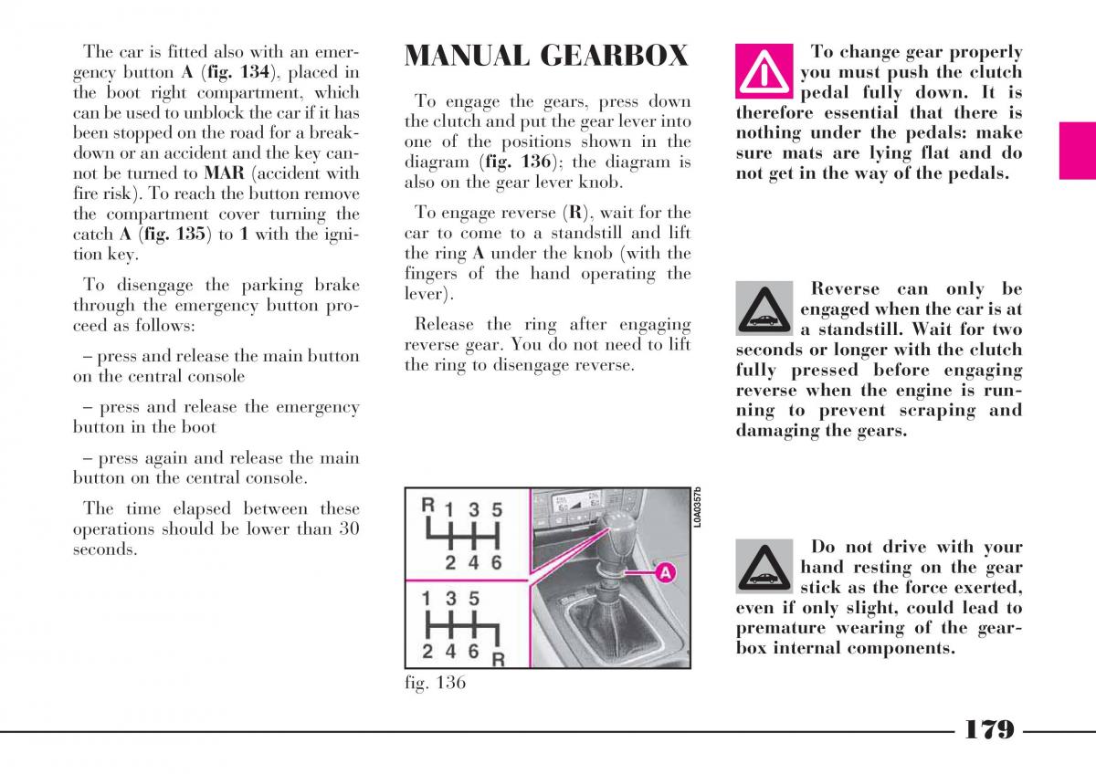 instrukcja obsługi Lancia Thesis Lancia Thesis owners manual / page 180