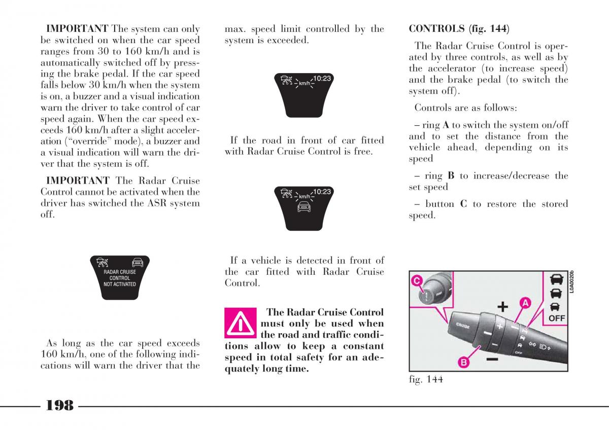 instrukcja obsługi Lancia Thesis Lancia Thesis owners manual / page 199