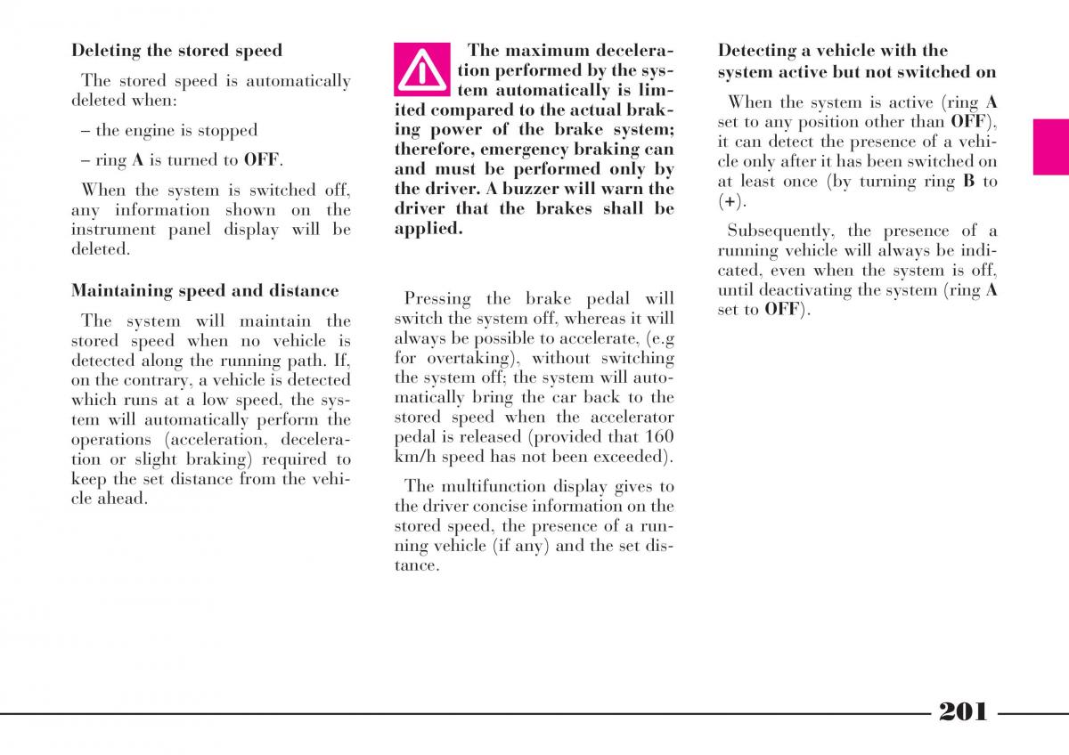 instrukcja obsługi Lancia Thesis Lancia Thesis owners manual / page 202