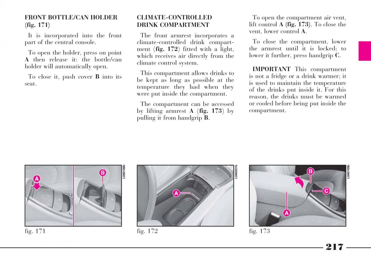 instrukcja obsługi Lancia Thesis Lancia Thesis owners manual / page 218