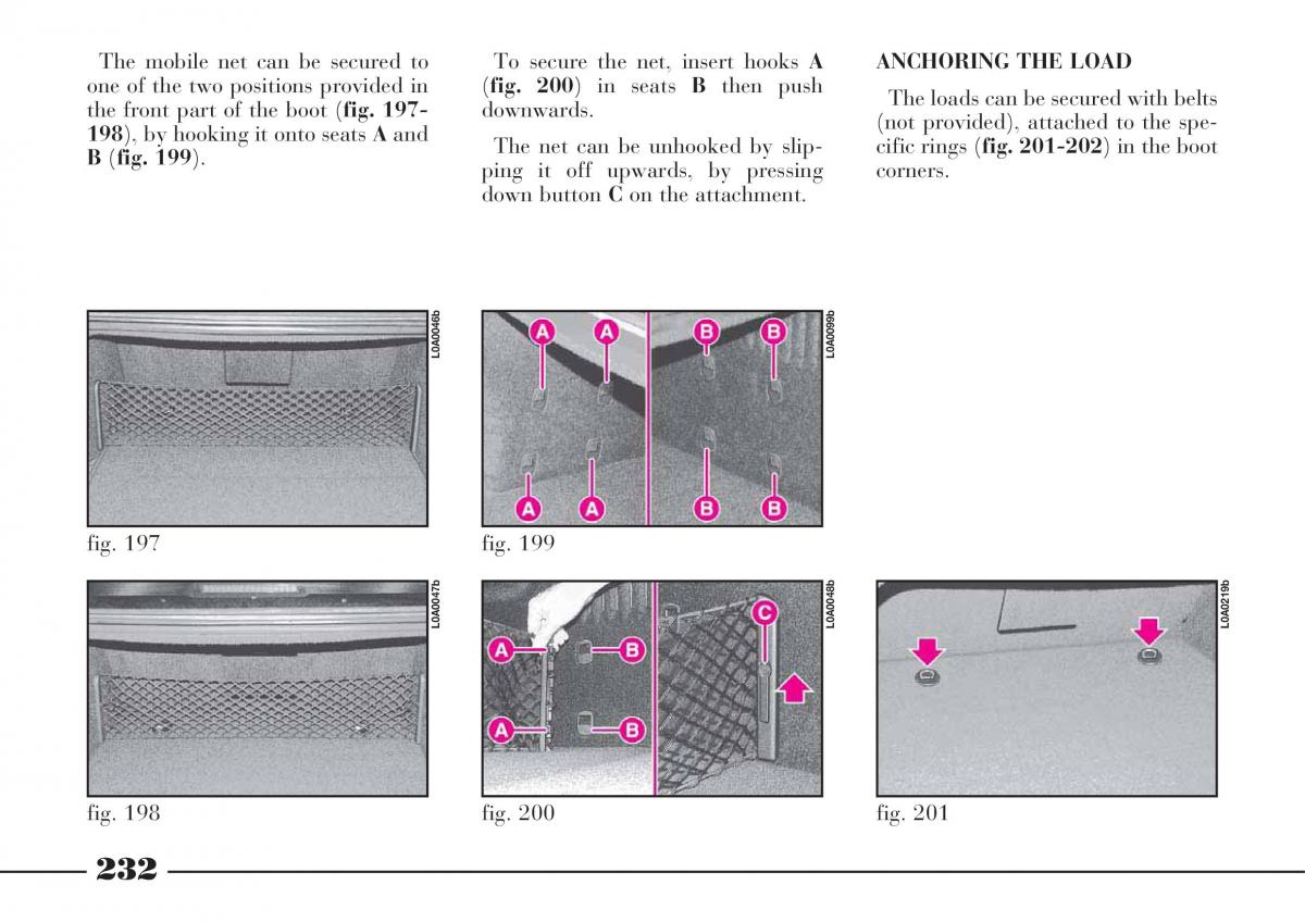instrukcja obsługi Lancia Thesis Lancia Thesis owners manual / page 233