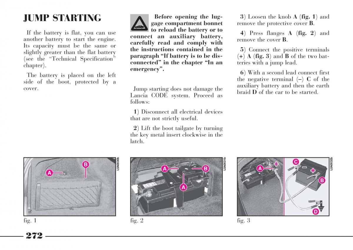 instrukcja obsługi Lancia Thesis Lancia Thesis owners manual / page 273