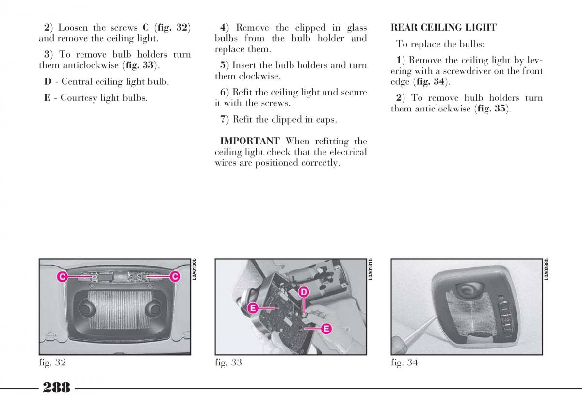 instrukcja obsługi Lancia Thesis Lancia Thesis owners manual / page 289