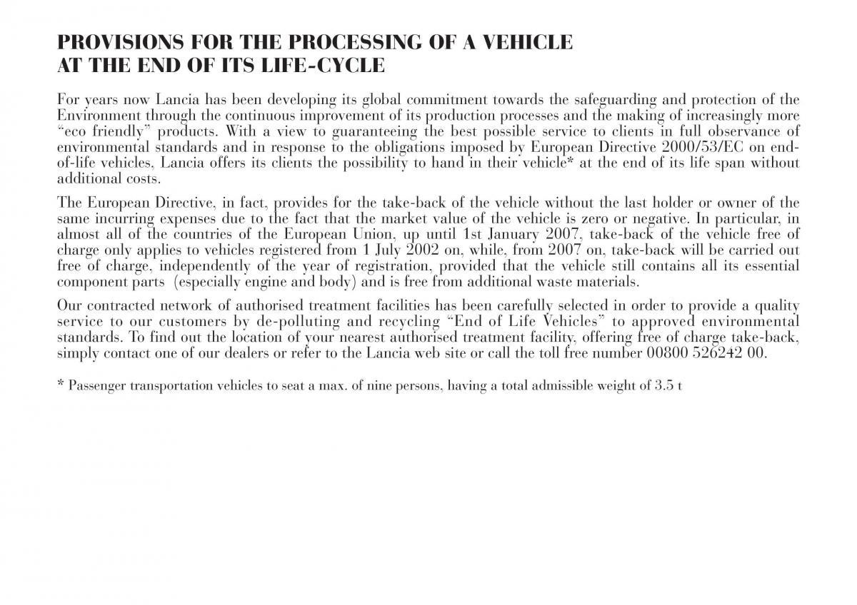 Lancia Thesis owners manual / page 381
