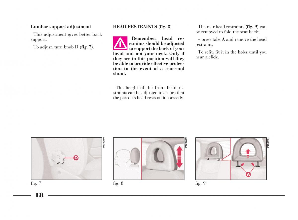 manual  Lancia Y owners manual / page 21