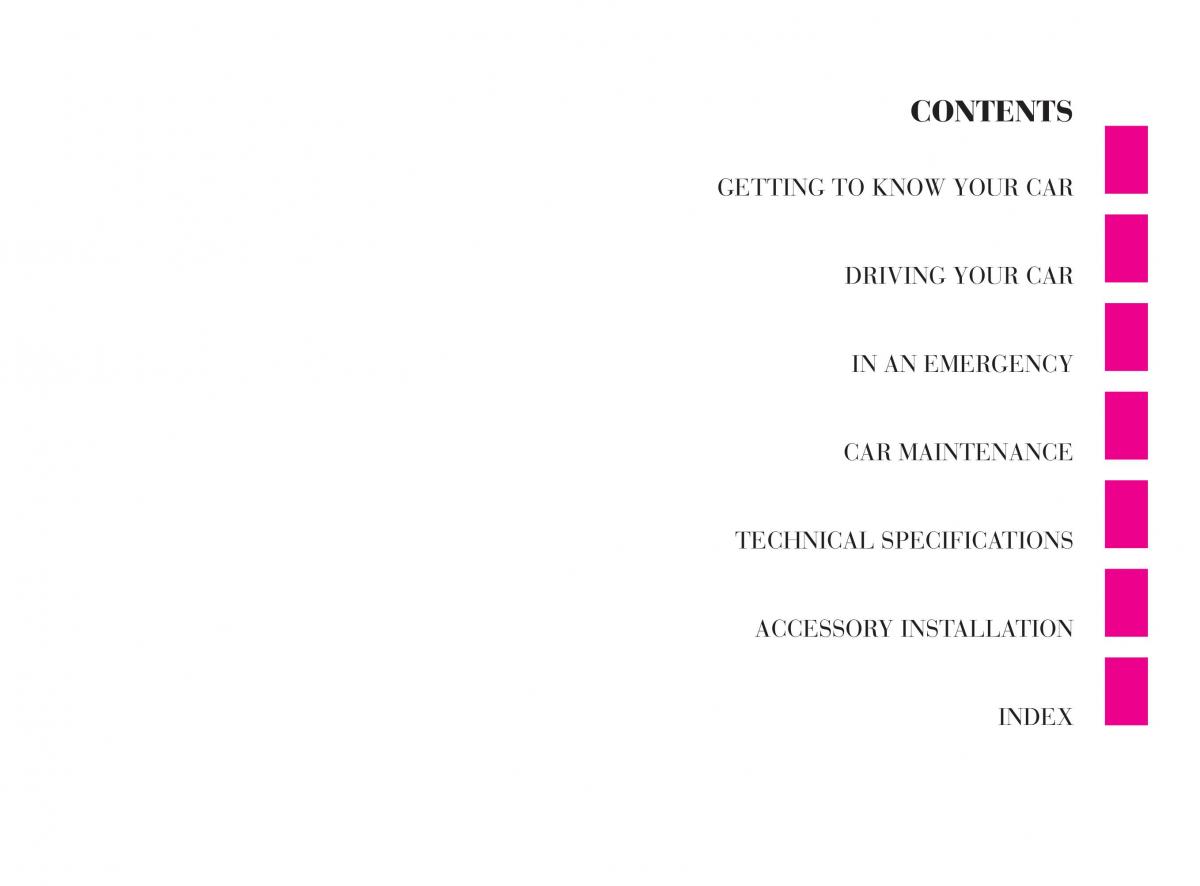 Lancia Y owners manual / page 12