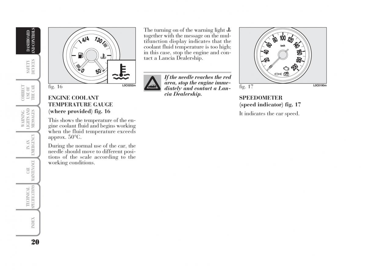 Lancia Ypsilon owners manual / page 21