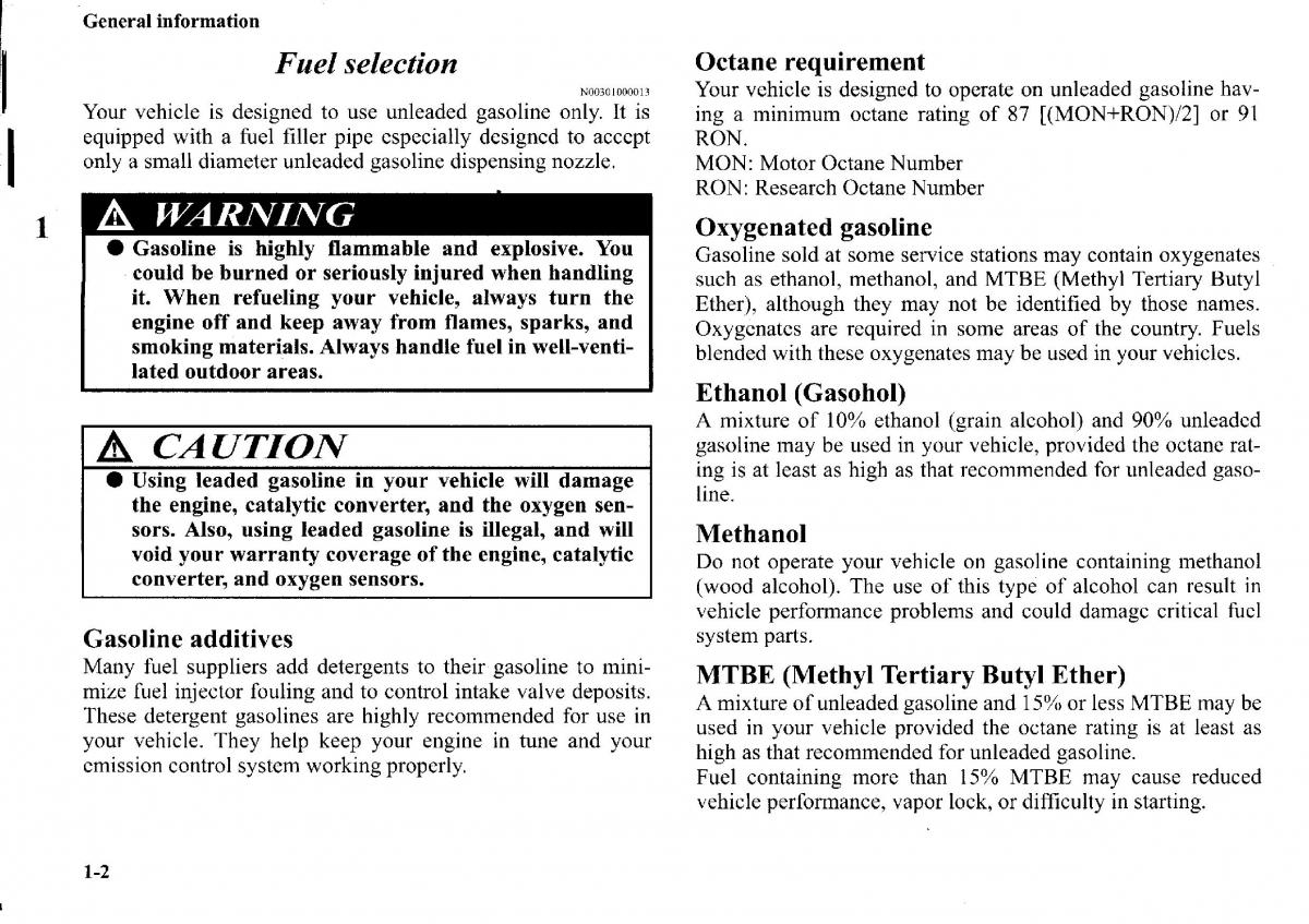Mitsubishi Outlander I 1 owners manual / page 17