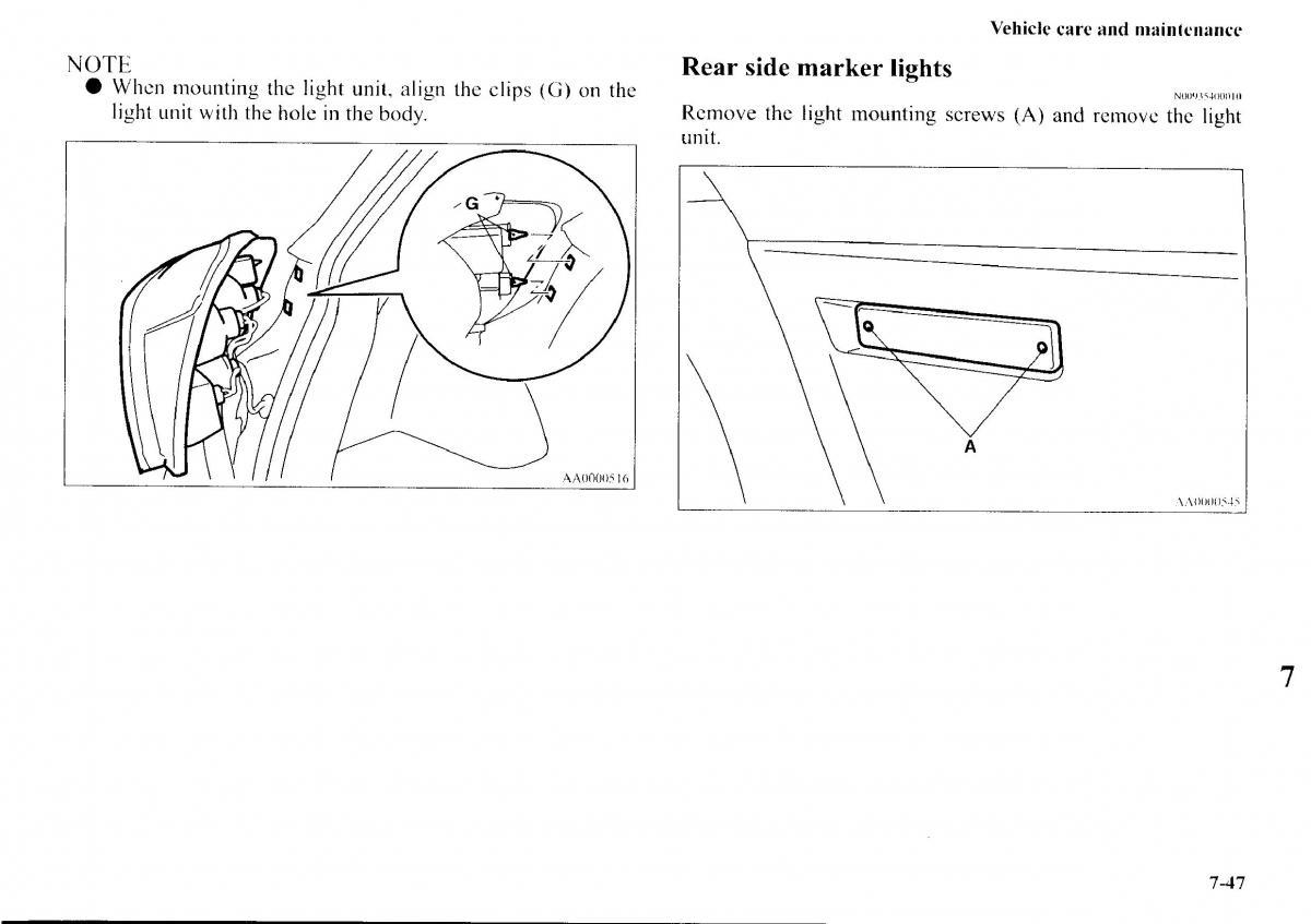 Mitsubishi Outlander I 1 owners manual / page 283