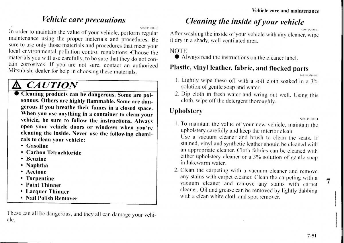 Mitsubishi Outlander I 1 owners manual / page 287