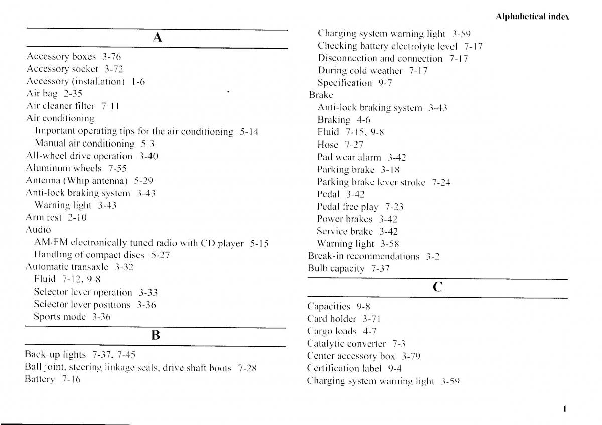 Mitsubishi Outlander I 1 owners manual / page 304