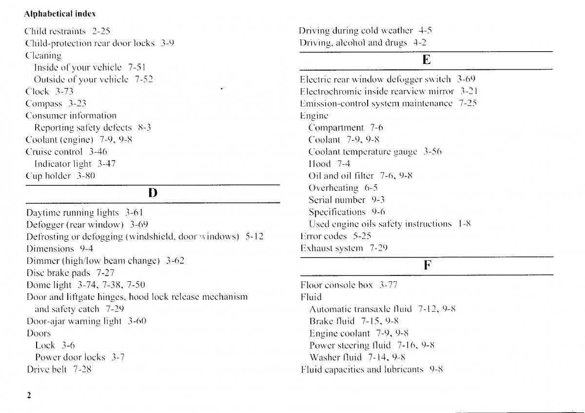 Mitsubishi Outlander I 1 owners manual / page 305