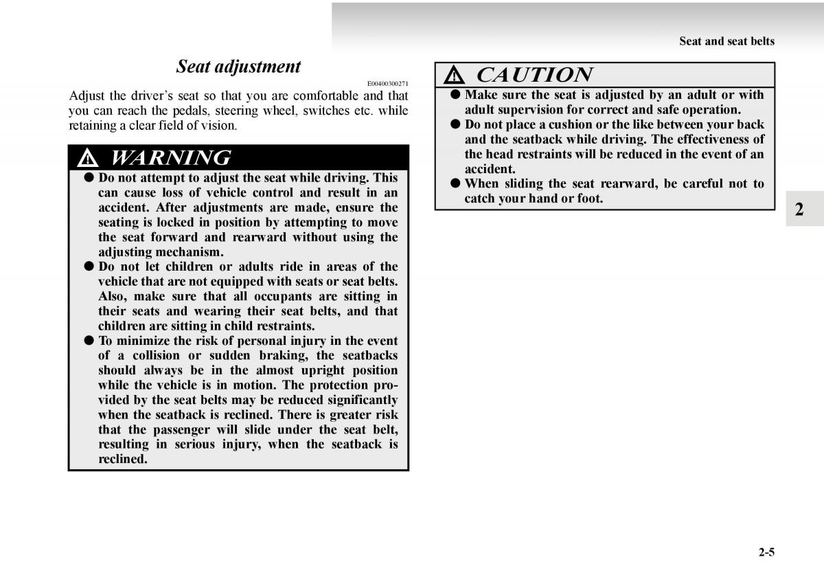 Mitsubishi Outlander II 2 owners manual / page 83