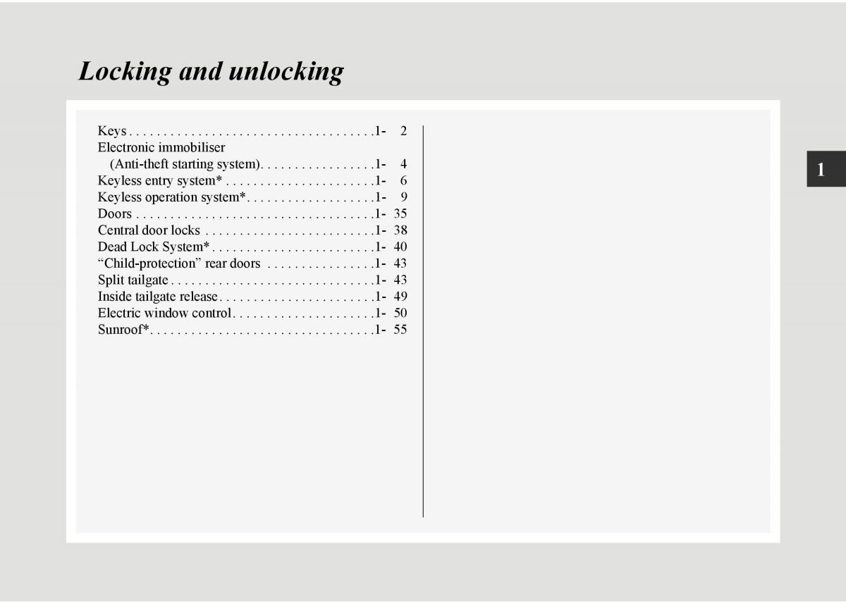 Mitsubishi Outlander II 2 owners manual / page 21