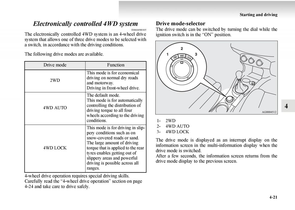 Mitsubishi Outlander II 2 owners manual / page 243