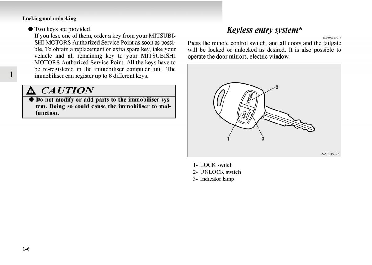 Mitsubishi Outlander II 2 owners manual / page 26