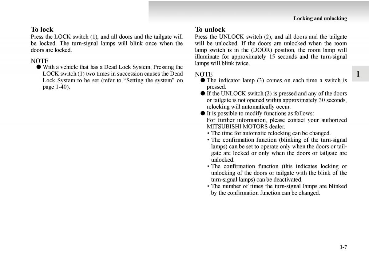 Mitsubishi Outlander II 2 owners manual / page 27