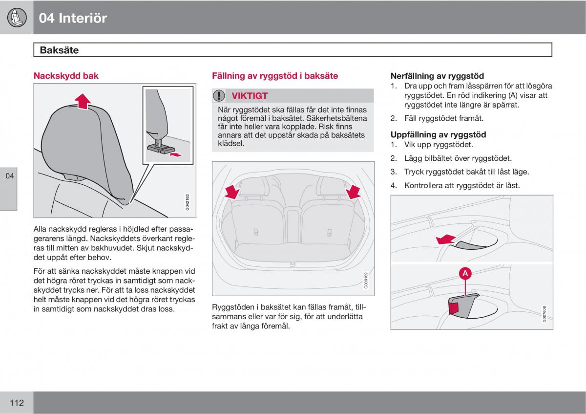 Volvo C30 instruktionsbok / page 114