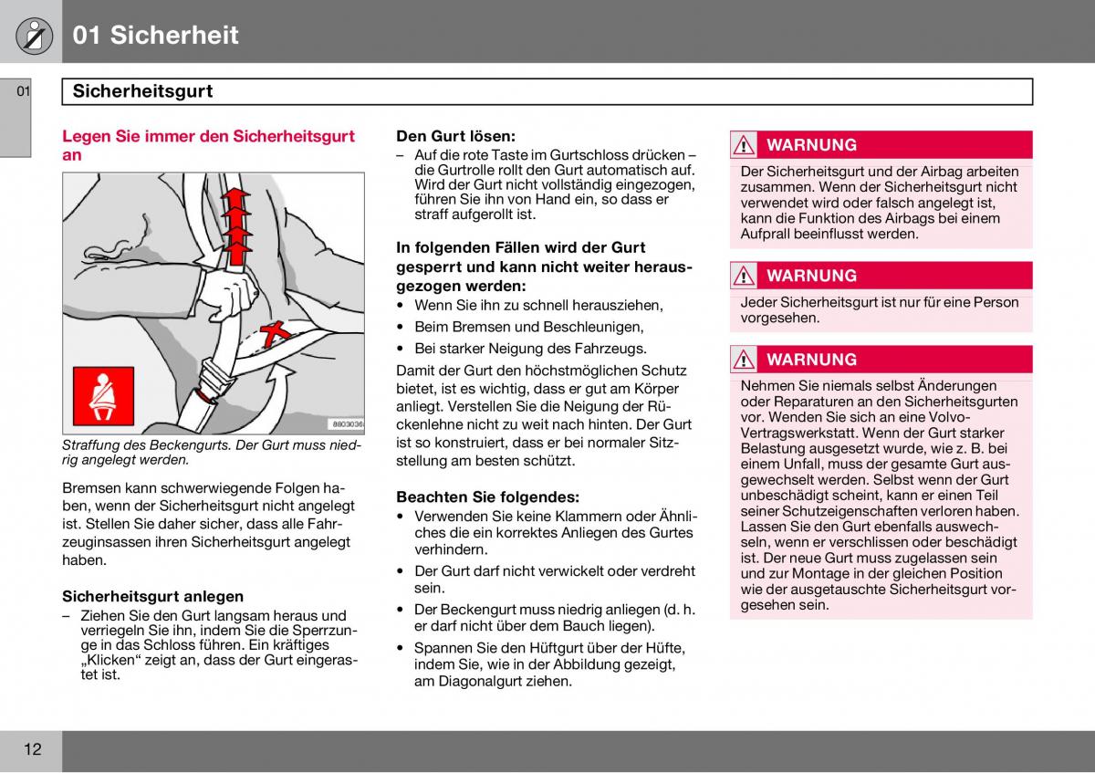 Volvo S60 I 1 Handbuch / page 13