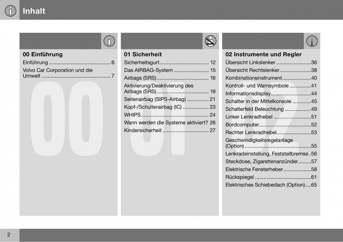 Volvo S60 I 1 Handbuch / page 3