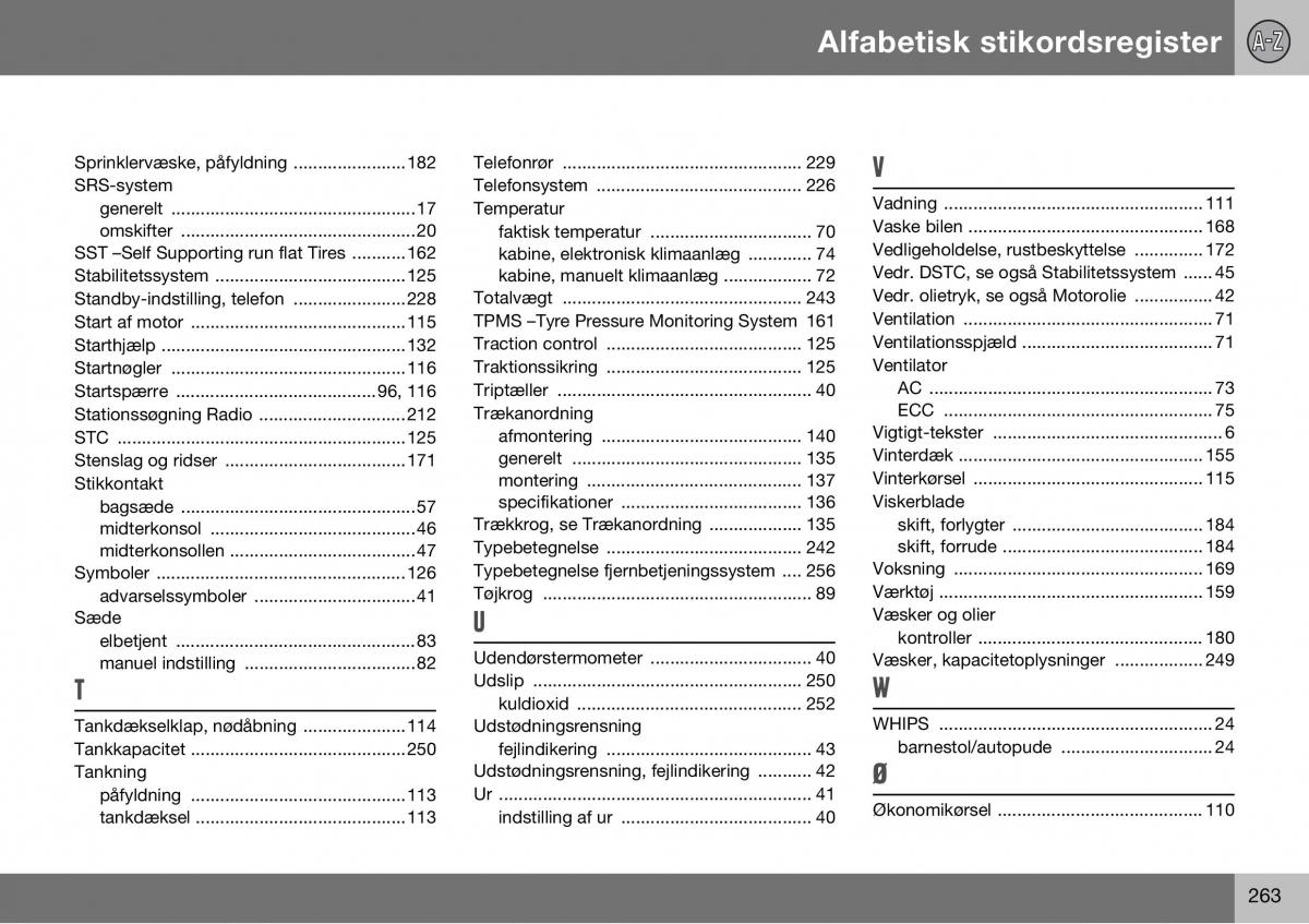 Volvo S60 I 1 Bilens instruktionsbog / page 264