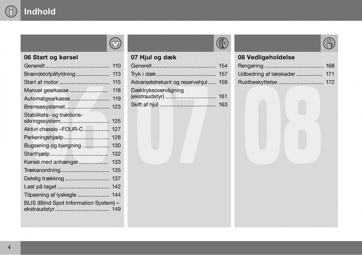 Volvo S60 I 1 Bilens instruktionsbog / page 5