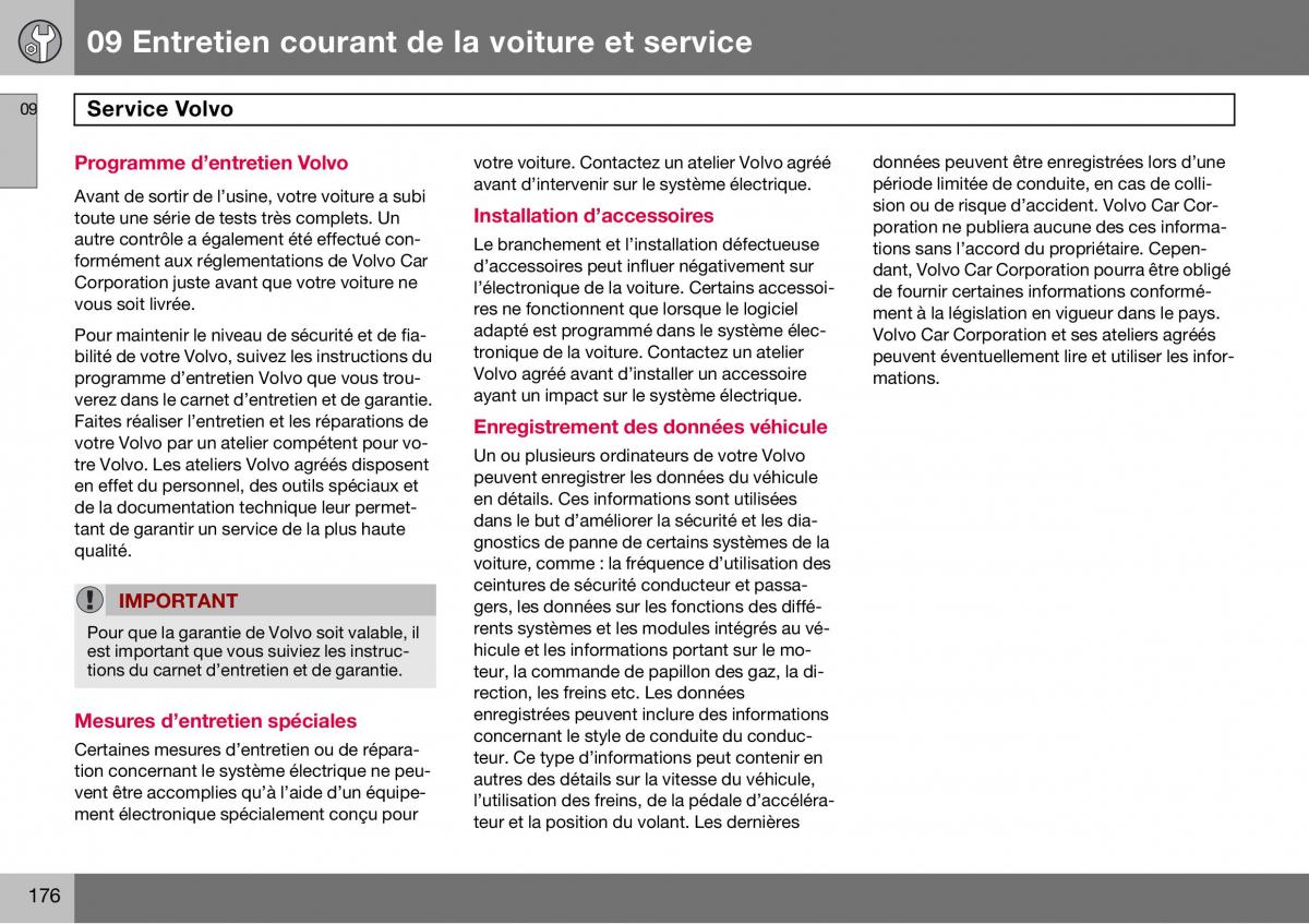 Volvo S60 I 1 manuel du proprietaire / page 177