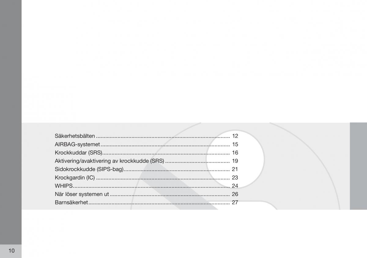 Volvo S60 I 1 instruktionsbok / page 11