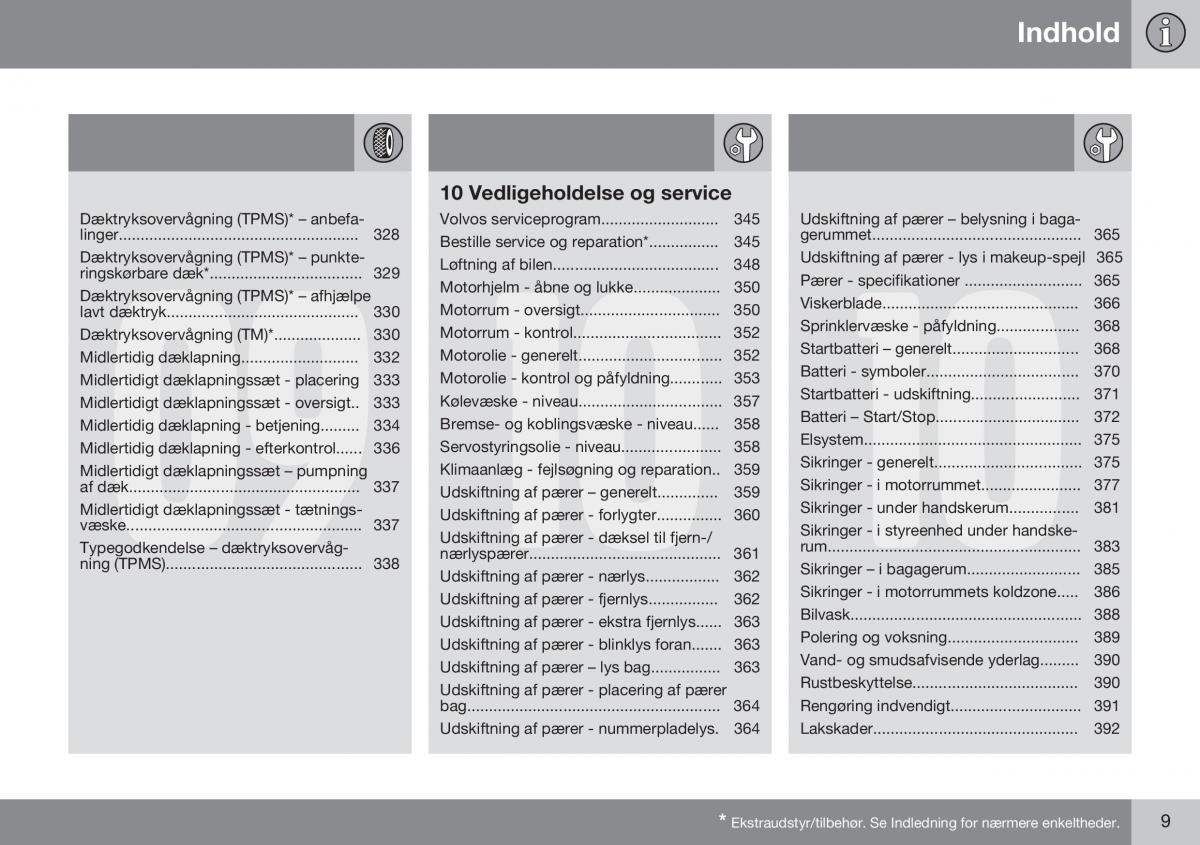 Volvo S60 II 2 Bilens instruktionsbog / page 11