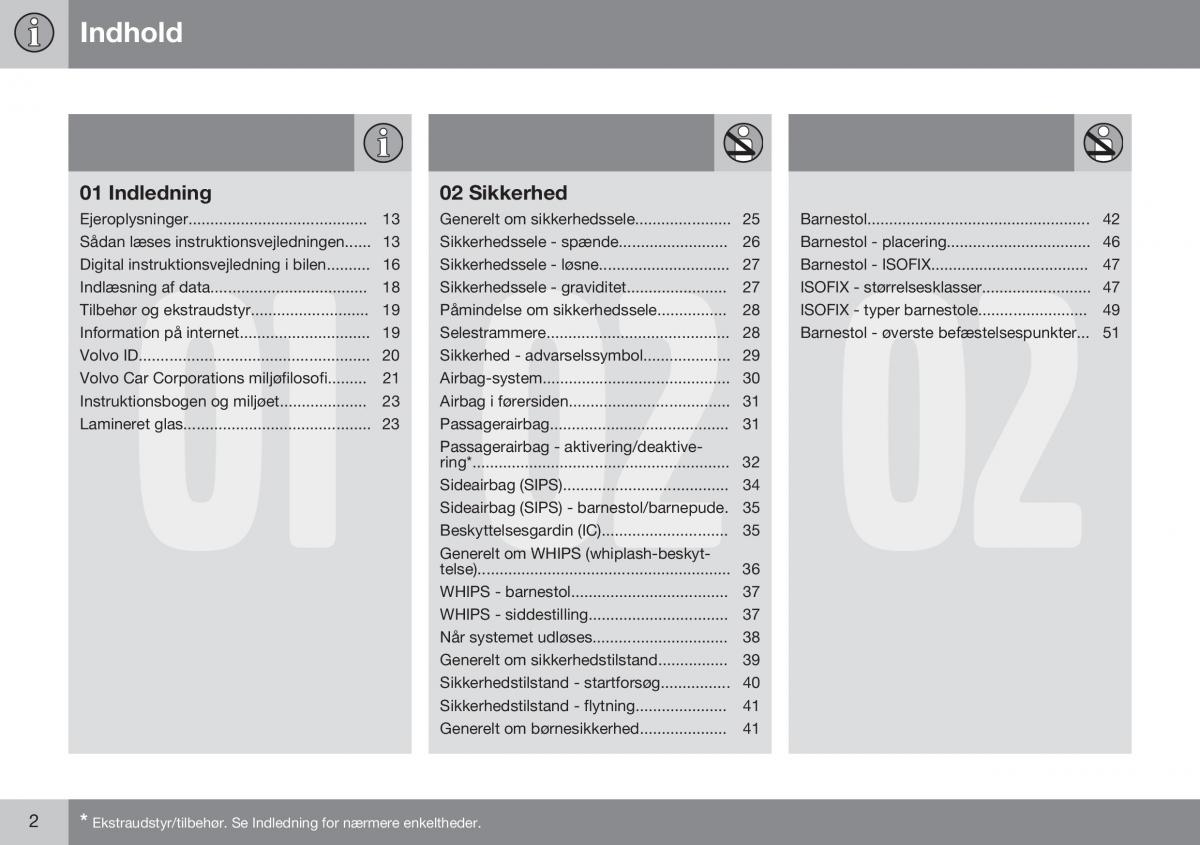 Volvo S60 II 2 Bilens instruktionsbog / page 4