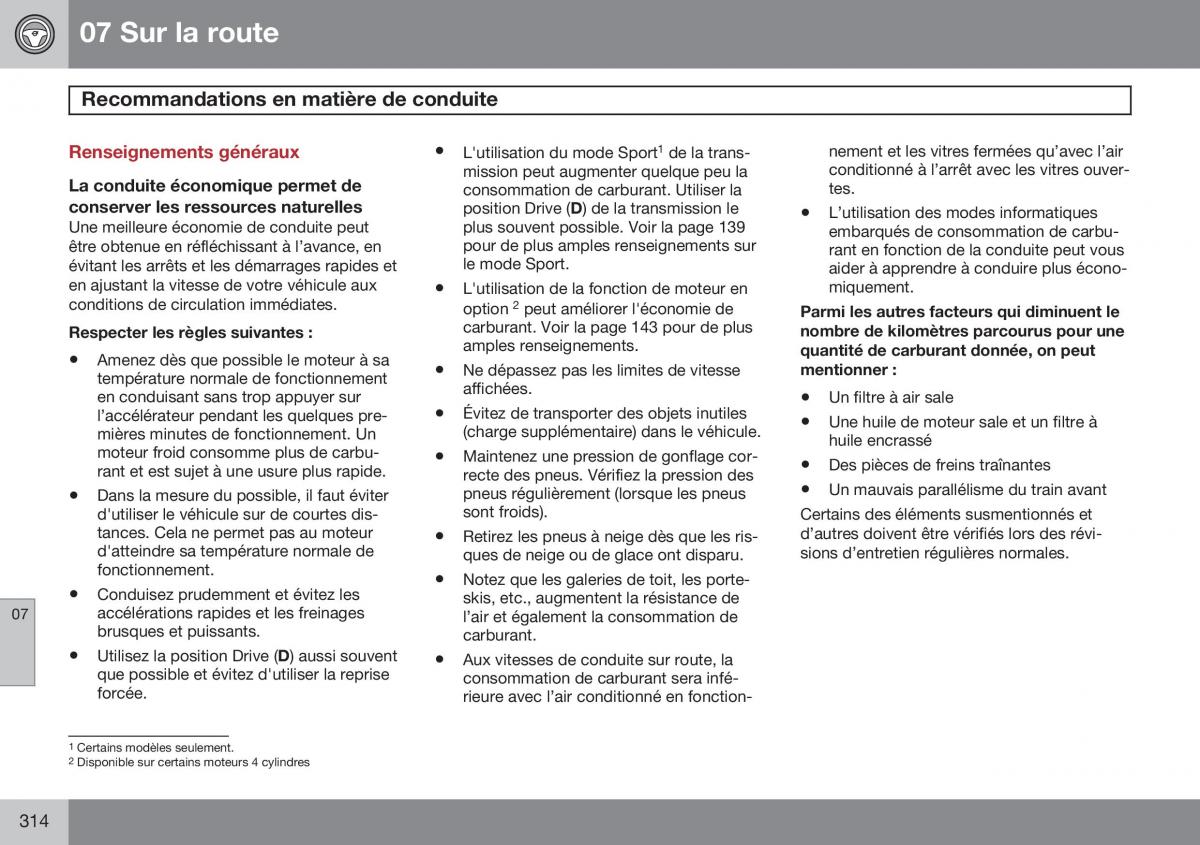 Volvo S60 II 2 manuel du proprietaire / page 316