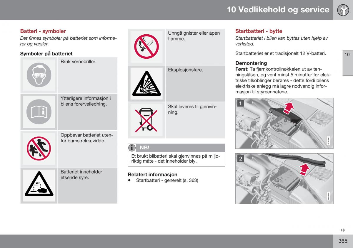 Volvo S60 II 2 bruksanvisningen / page 367
