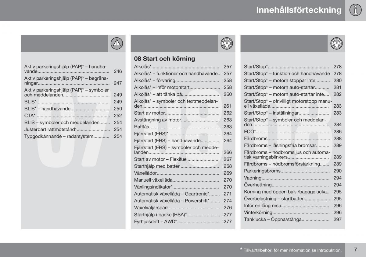 Volvo S60 II 2 instruktionsbok / page 9