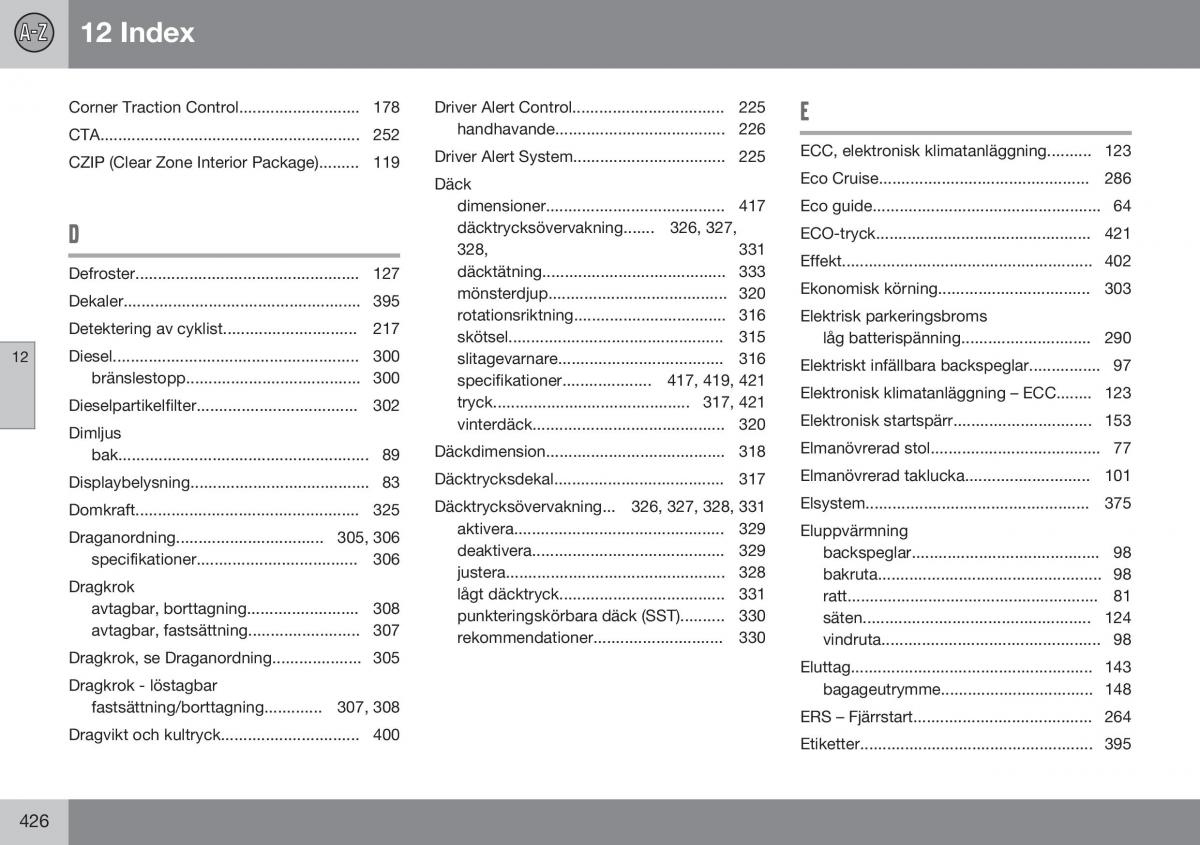 Volvo S60 II 2 instruktionsbok / page 428