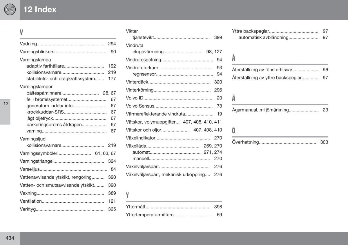 Volvo S60 II 2 instruktionsbok / page 436