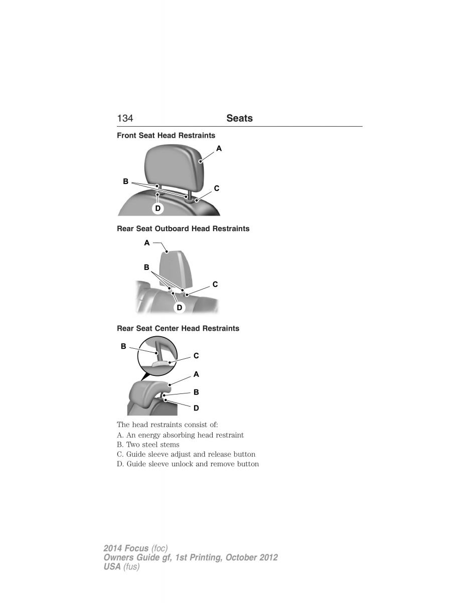 Ford Focus III 3 owners manual / page 135
