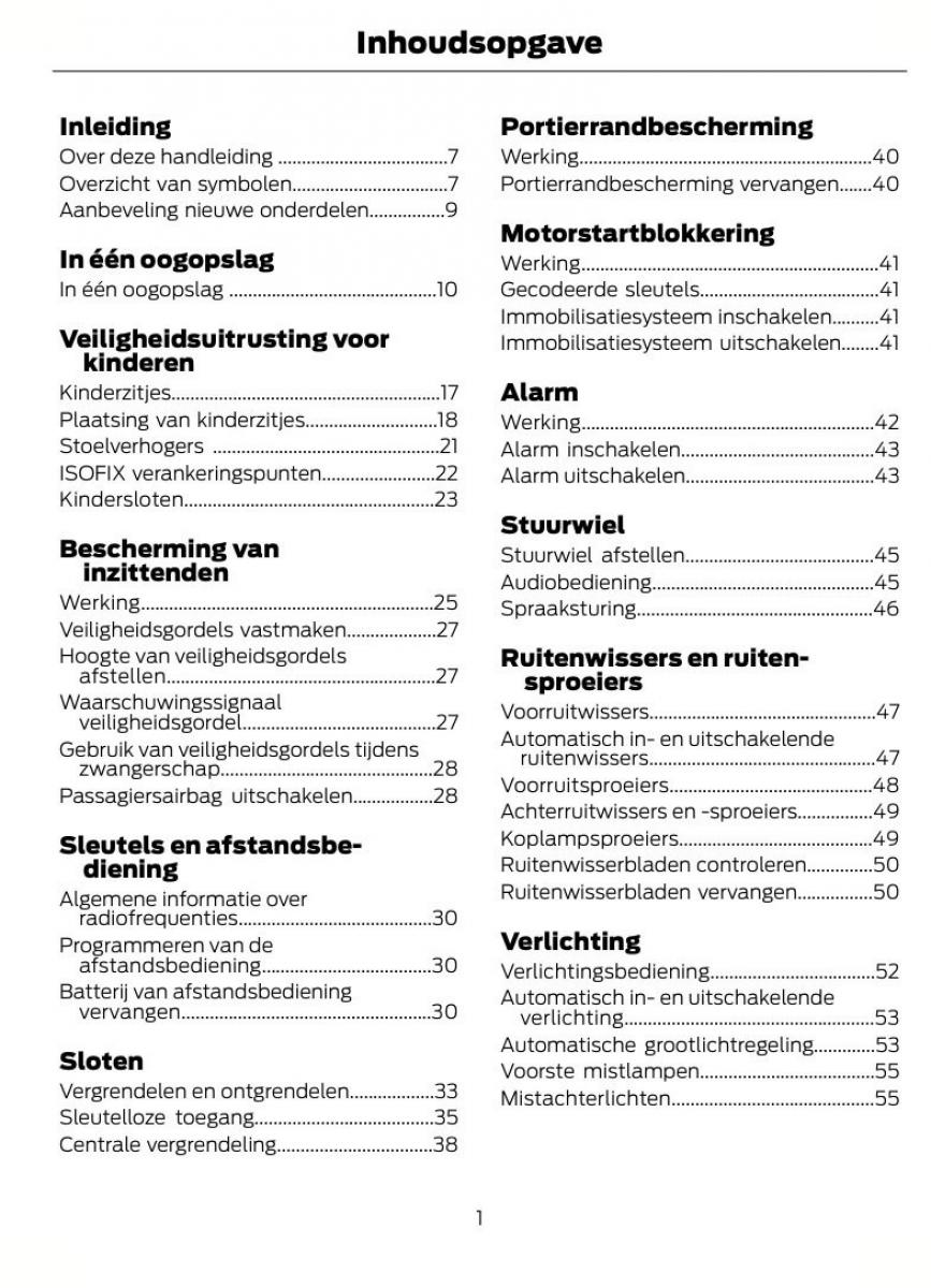 Ford Focus III 3 handleiding / page 4