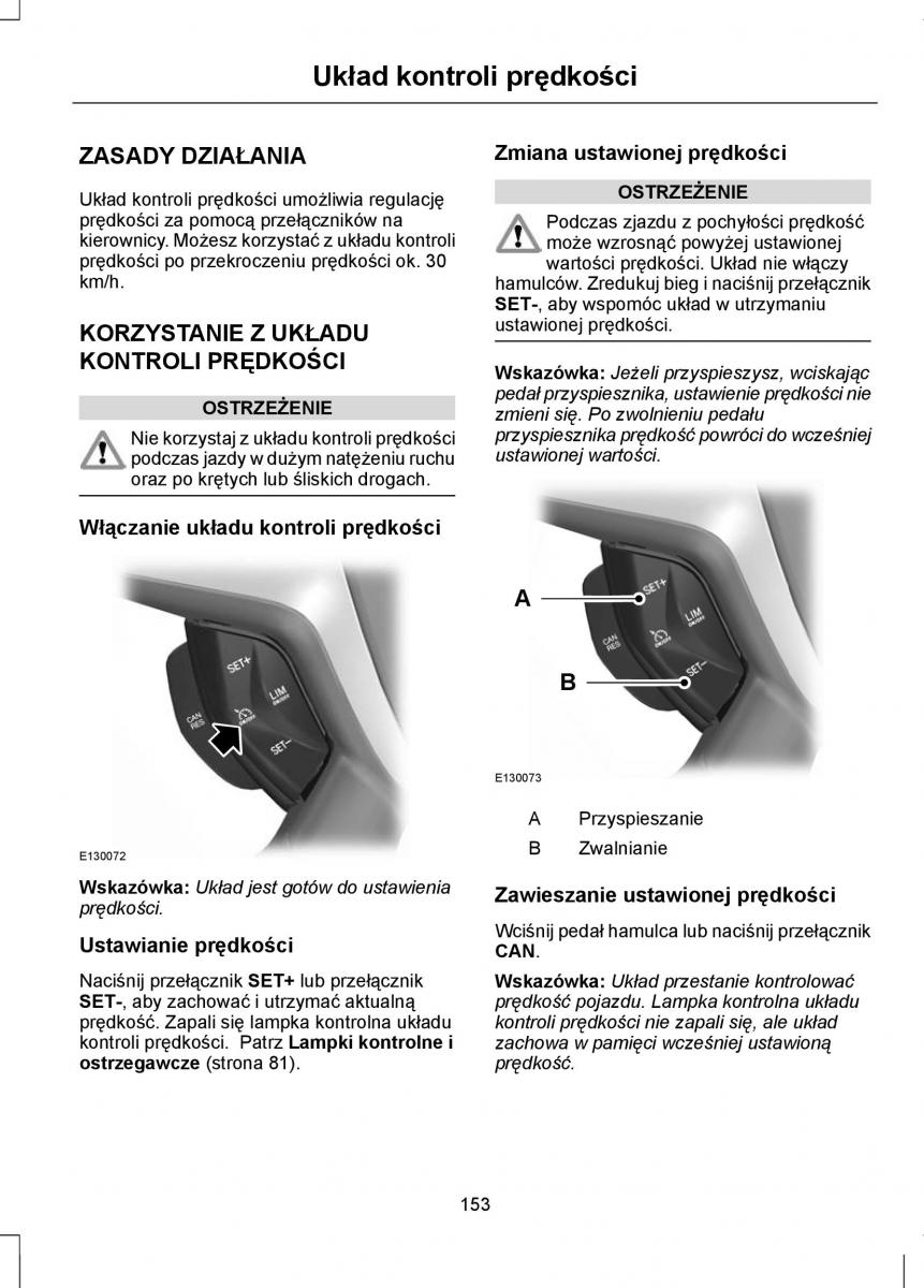 Ford Focus III 3 instrukcja obslugi / page 155