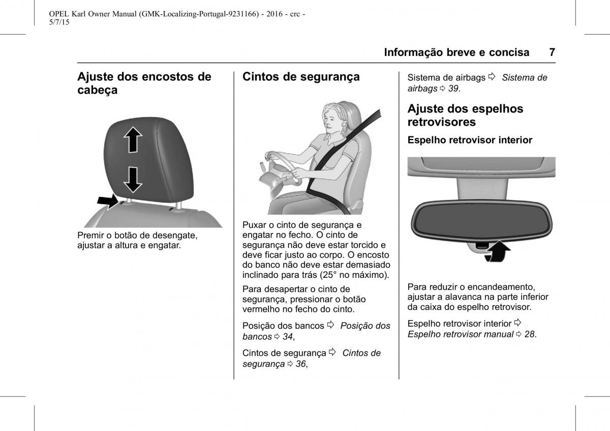 Opel Karl manual del propietario / page 8