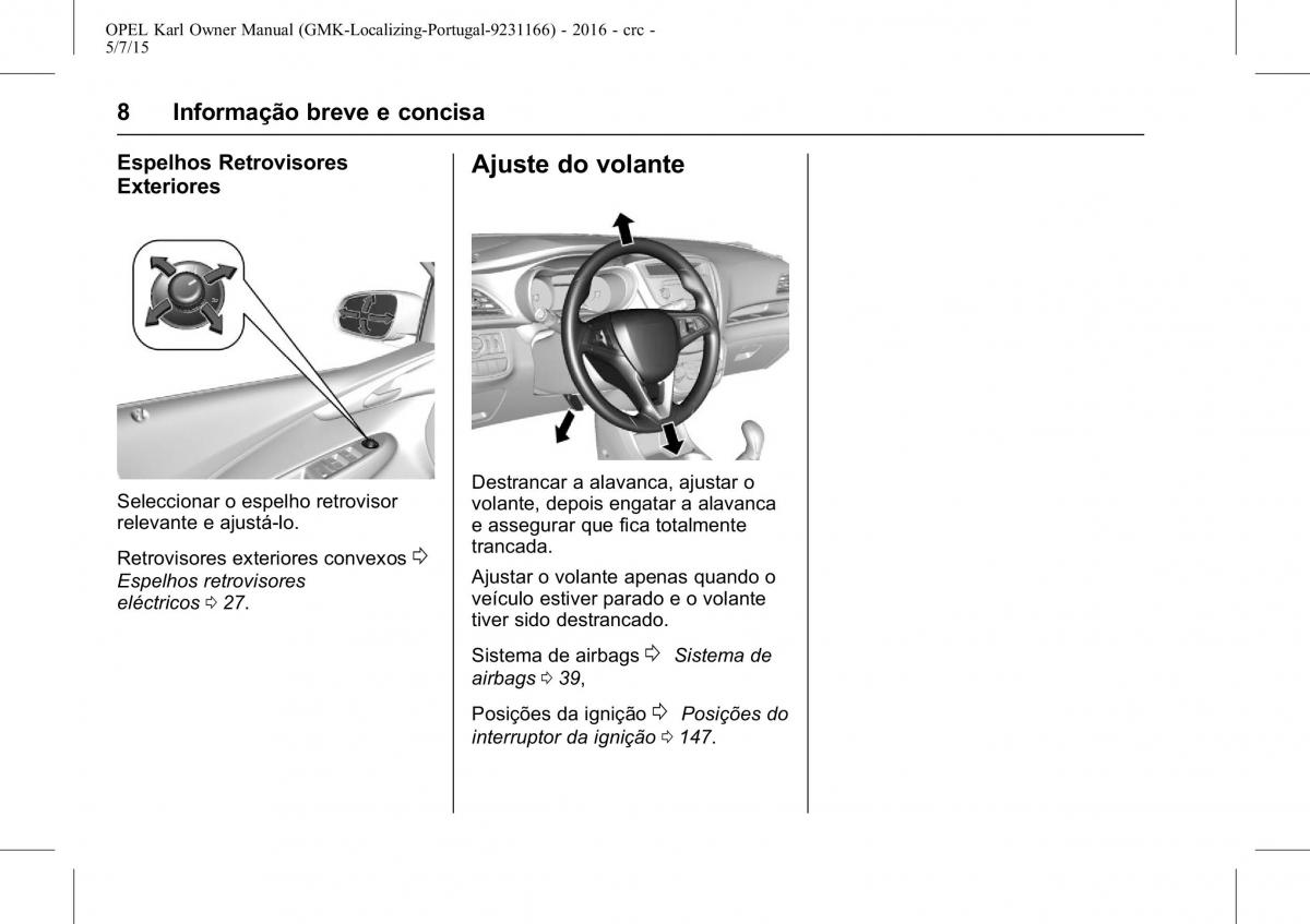 Opel Karl manual del propietario / page 9