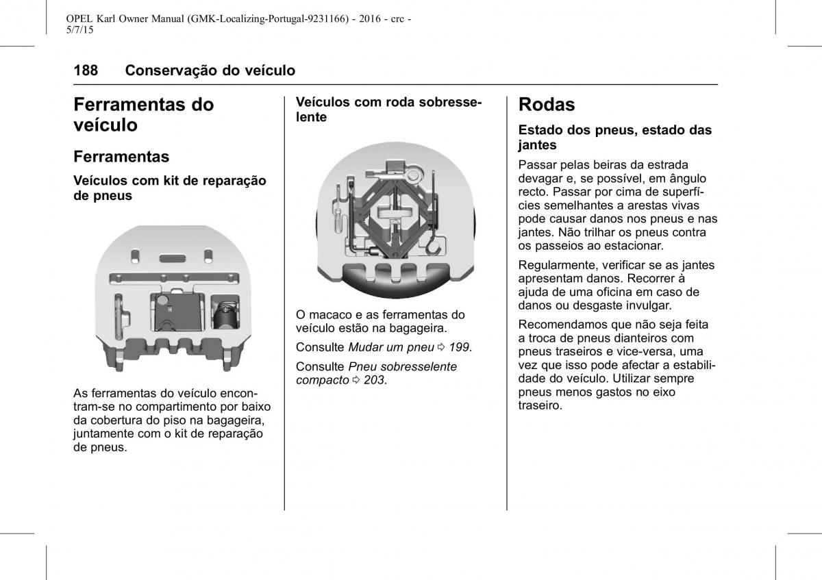 Opel Karl manual del propietario / page 189