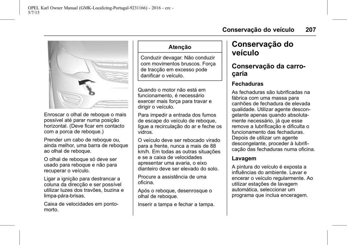 Opel Karl manual del propietario / page 208