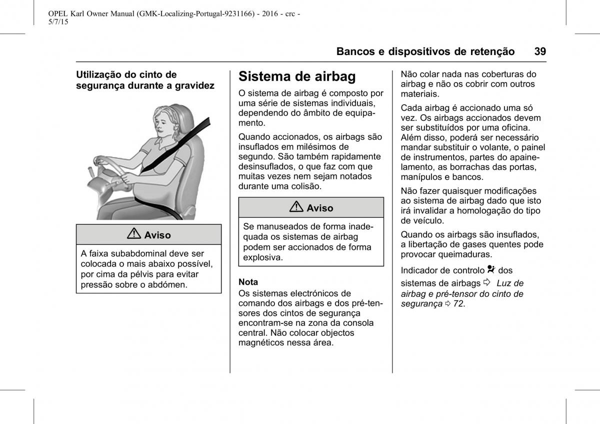 Opel Karl manual del propietario / page 40