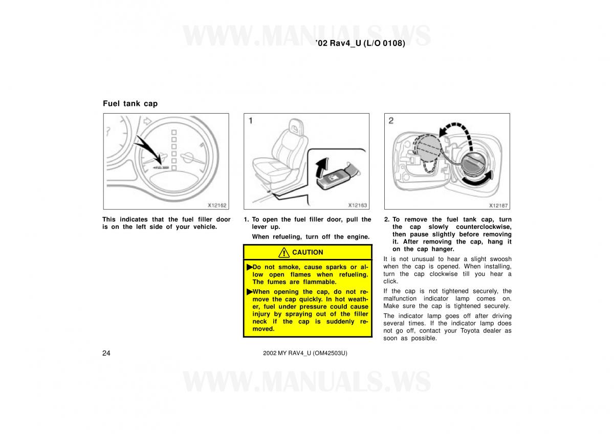 Toyota RAV4 II 2 owners manual / page 24