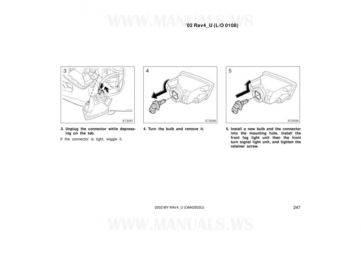 Toyota RAV4 II 2 owners manual / page 247